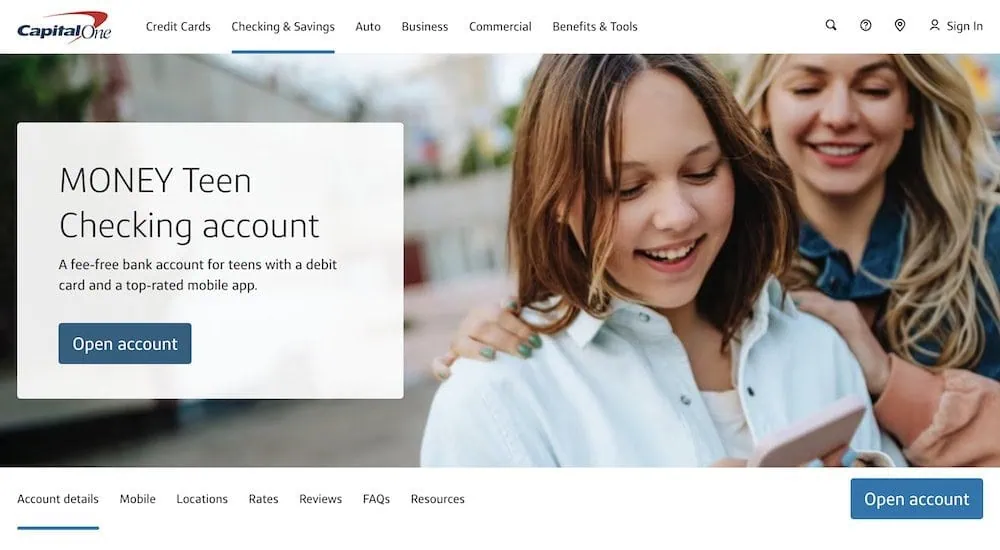 ๐ณ Cashless Kids: 7 Free Debit Cards That Teach Kids + Teens Money Management 18 capital one money teen checking signup