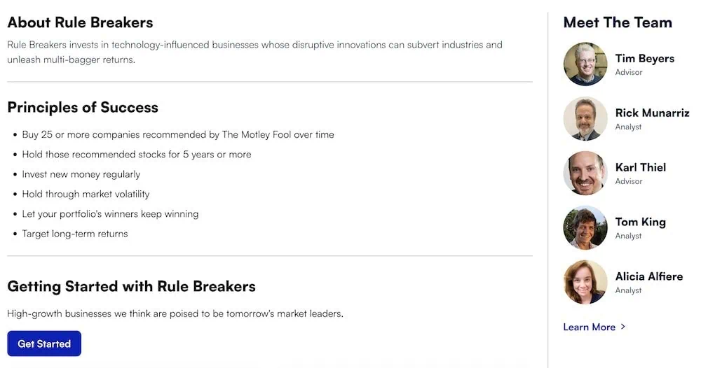 The Alpha Algorithms: 8 Best Stock Picking Services You’re Missing Out On 13 motley fool rule breakers signup new