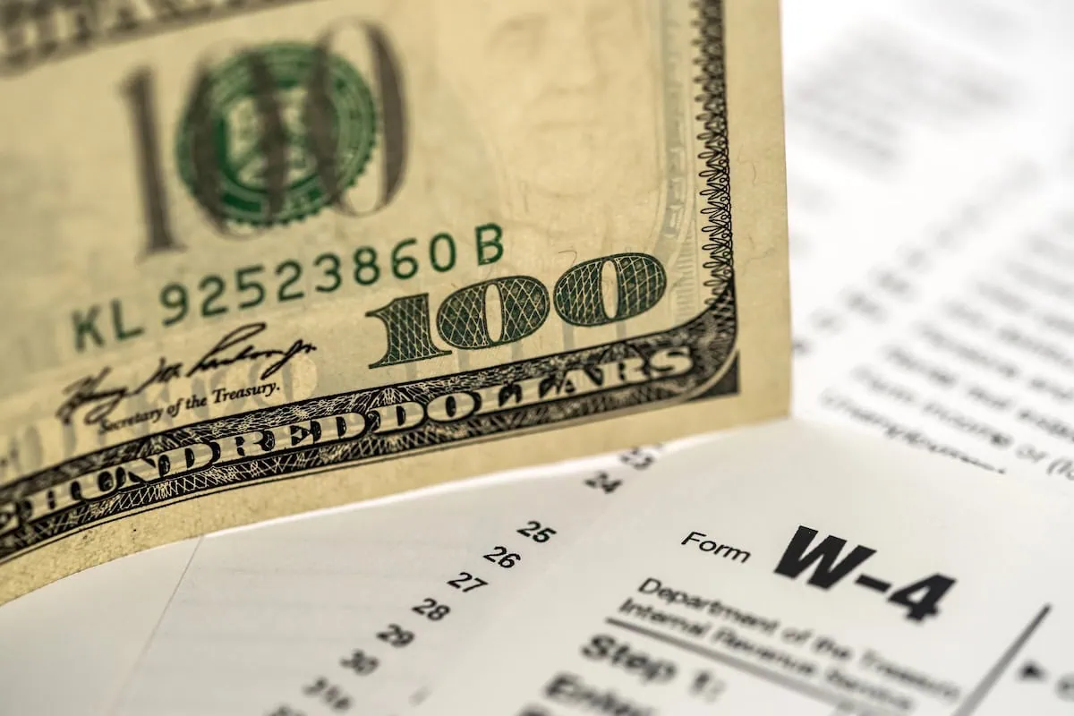 IRS form w4 withholding certificate 1200