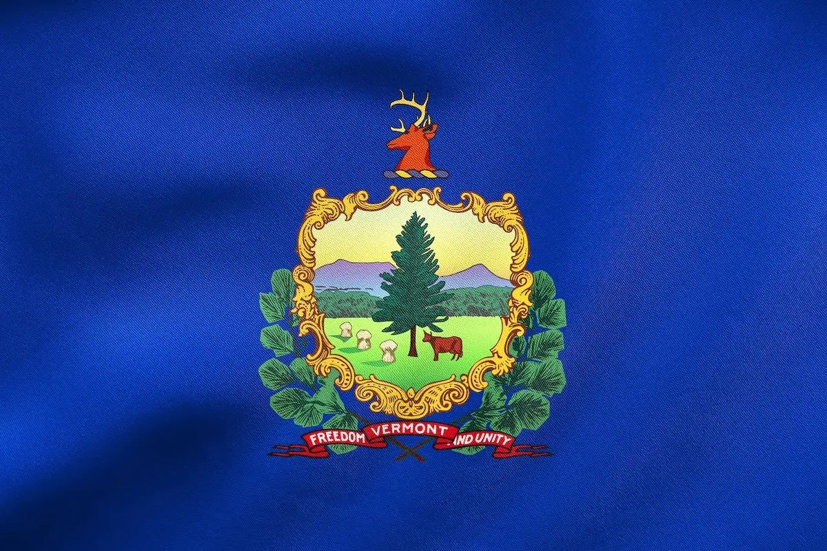 10 States Where Retirees Are Likely to Outlive Their Savings 7 Vermont flag state taxes 1200