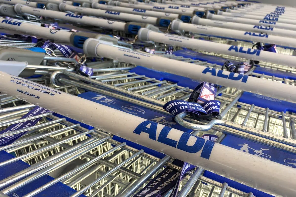 Aldi Advantages: 10 Hacks Aldi Shoppers Swear By 3 aldi shopping carts 1200