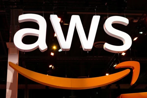 Large amazon web services (AWS) sign.