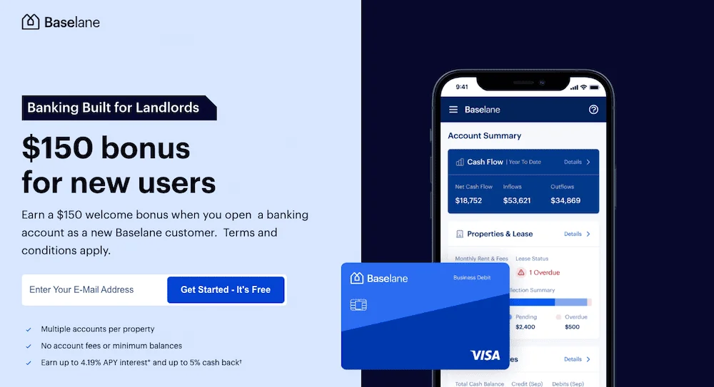 baselane signup new 150 offer