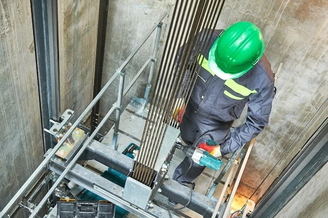 blue collar elevator lift machinist repair