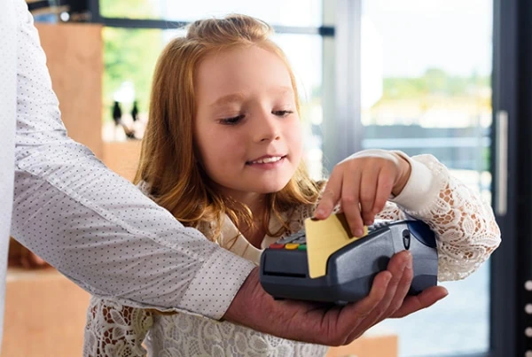child kid credit debit card swipe