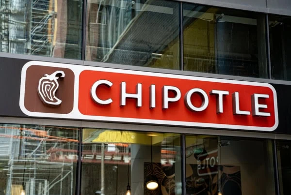 A Chipotle Mexican Grill sign.