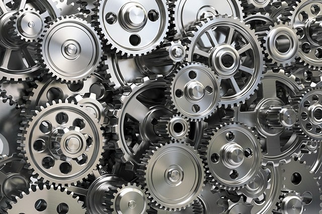 cogs gears metal steel mechanical