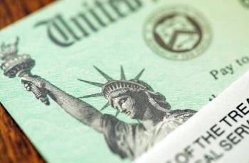 a united states treasury check.