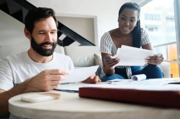 couple budgeting file taxes 1200