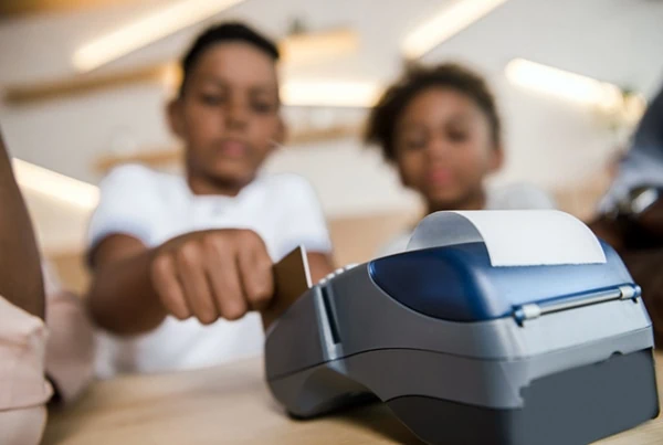 credit debit card two kids