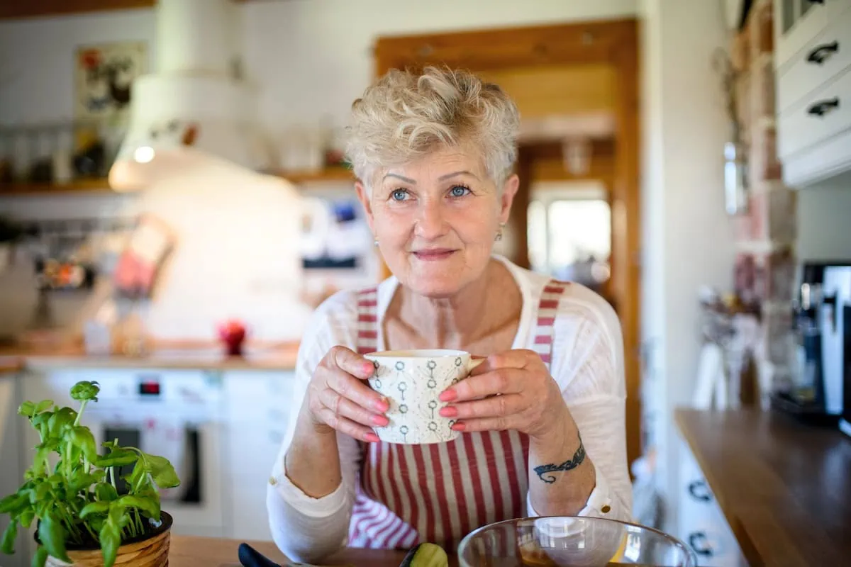 The 90/90 Experiment: The Brutally Honest Way to Downsize Your Stuff 2 decluttering peace kitchen coffee senior retirement 1200