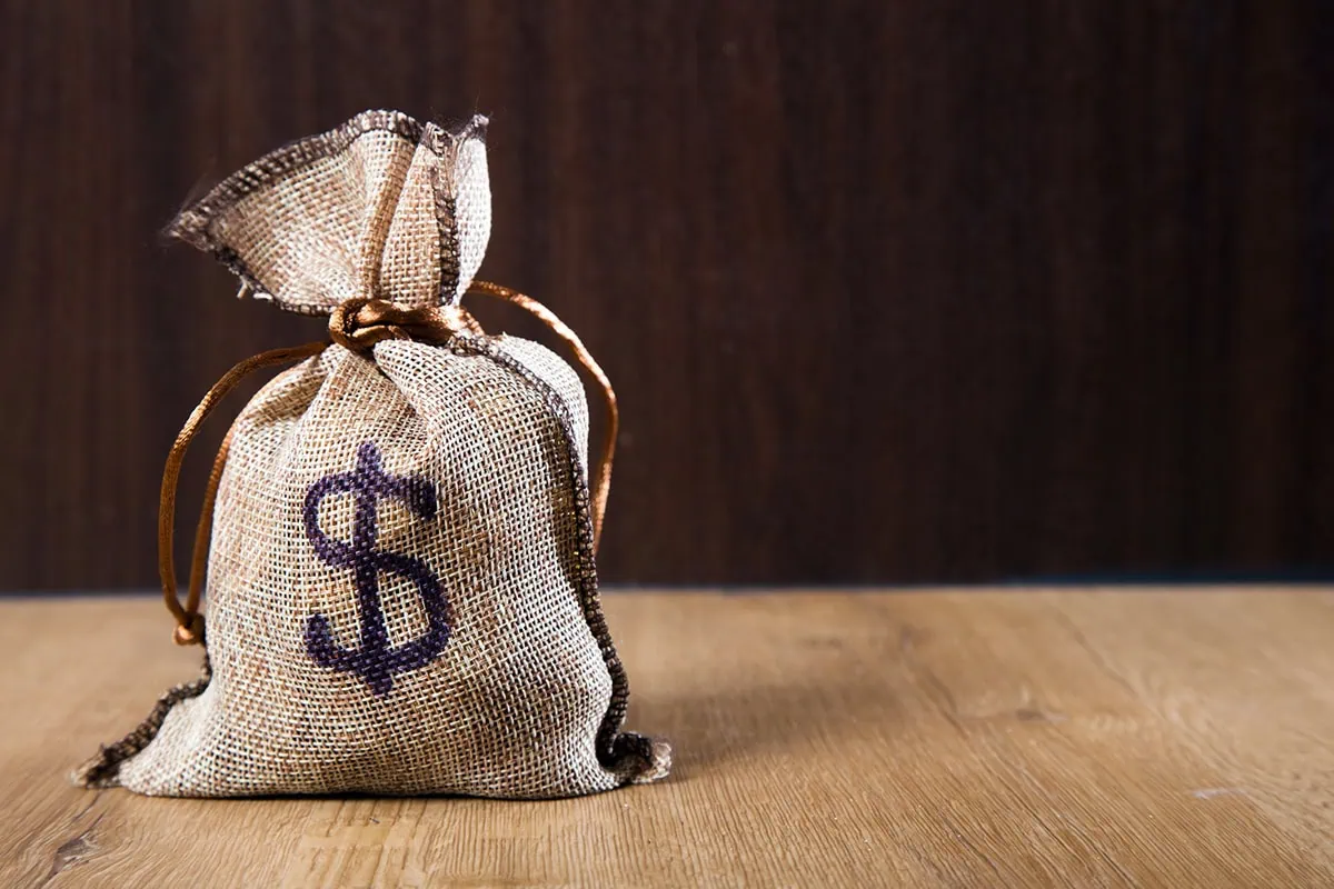 This 8-Stock Dividend Portfolio Pays Almost 10% 9 a burlap sack with a dollar sign printed on the front.