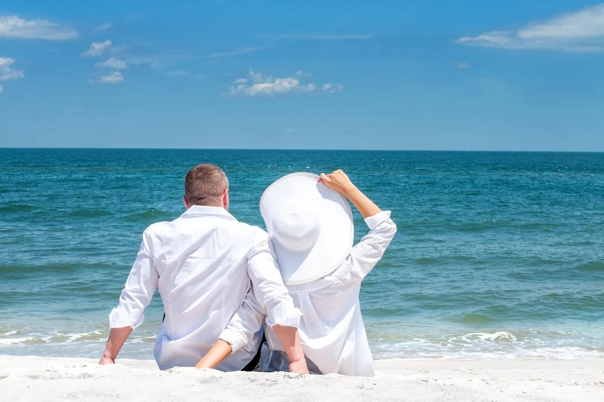 How to Find Your Unique Number for How Much to Save for Retirement 2 early retirement beach couple white hat 1200