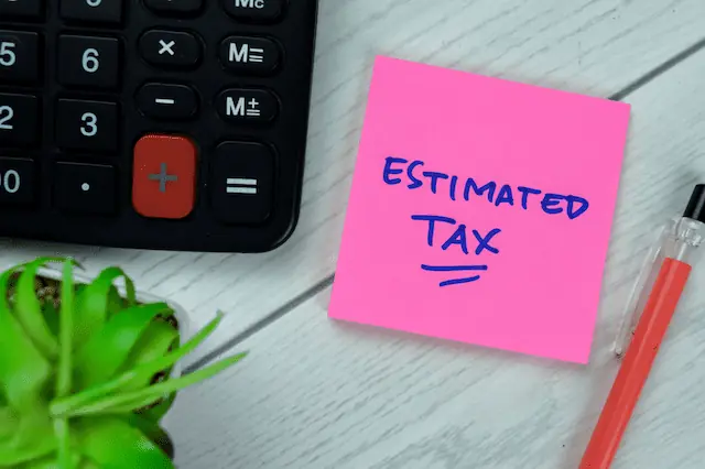 estimated tax due dates calculator sticky notes