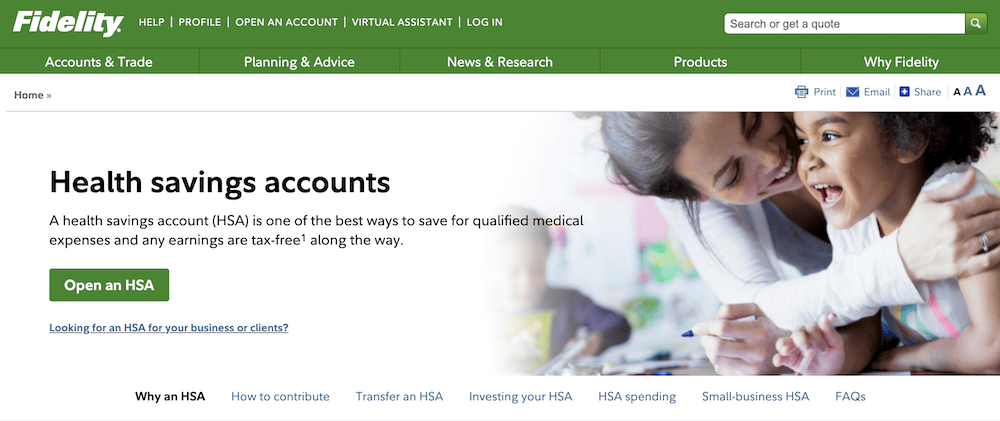 fidelity hsa signup new