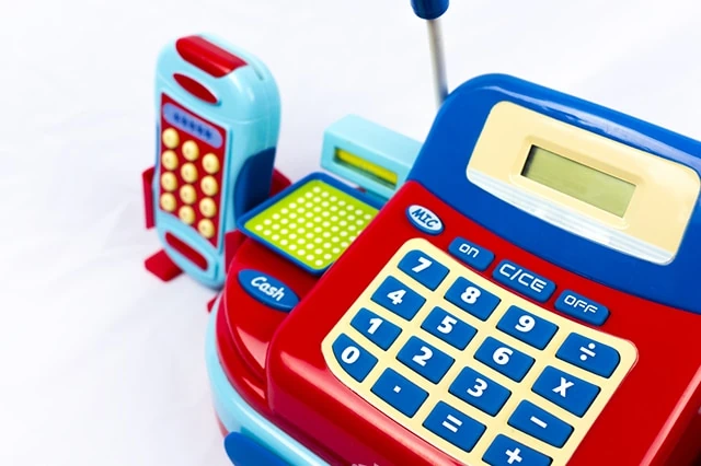 fisher price cash register toy calculator