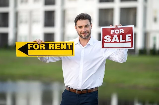 💰BRRRR Explained: A Real Estate Tactic to Build Passive Income 2 for rent for sale buying or renting broker sign 640