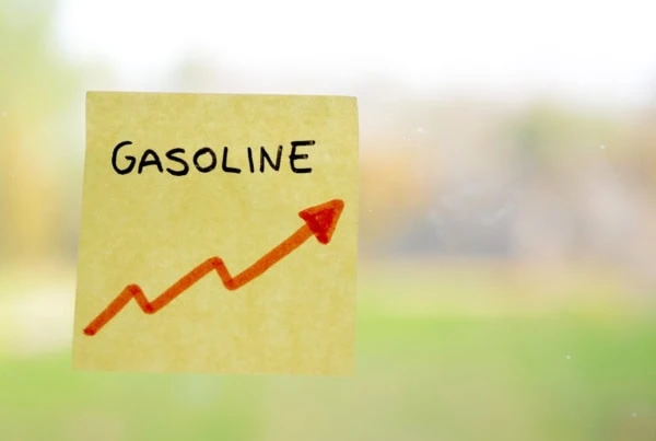 gasoline up graph post it note