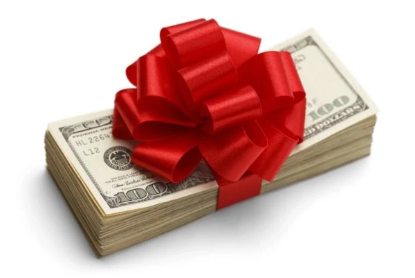 gift cash ribbon estate tax 1200