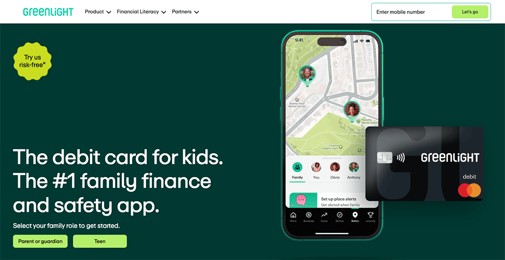 greenlight homepage.