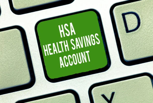 a keyboard with a button that says "hsa health savings account."