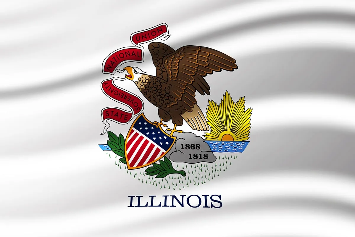 Your Guide to Which States Don't Tax Retirement Income 14 illinois state flag 1200