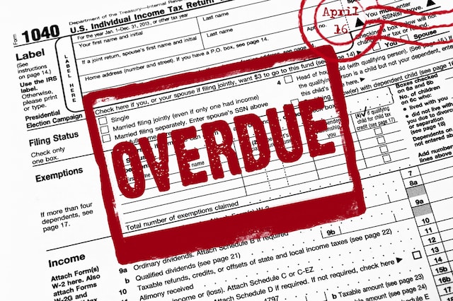 income tax overdue penalty form 1040