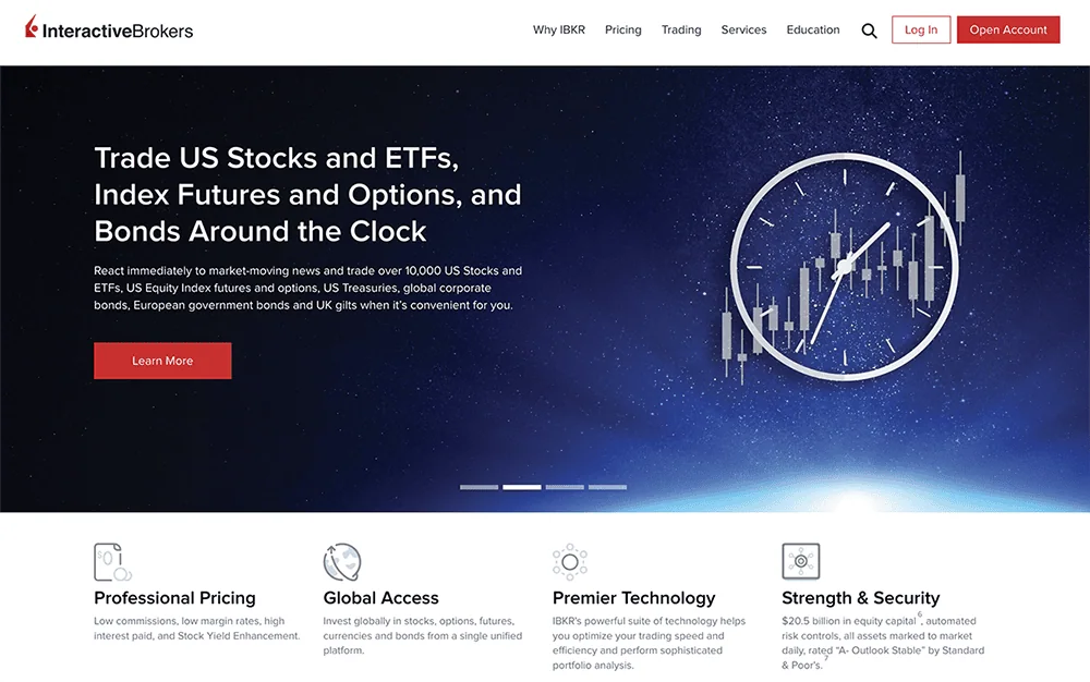 The Best Online Brokers in Canada 10 Interactive Brokers Canada homepage.