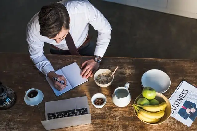 investor reviewing financial information