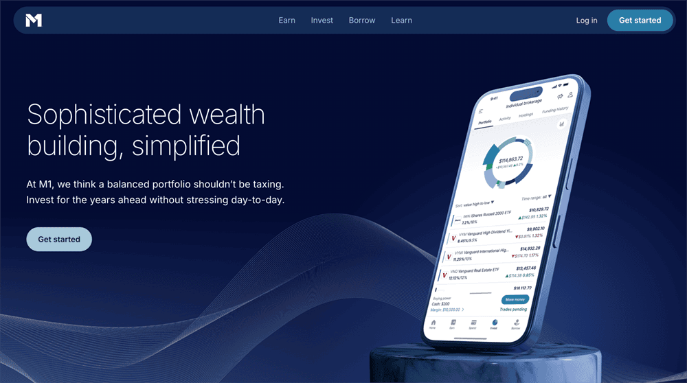 m1 finance homepage.