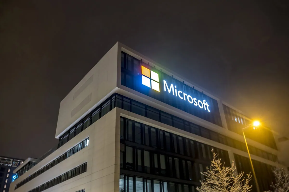 15 'Forever' Stocks You Can Pass on to Your Kids 8 a microsoft building at night.