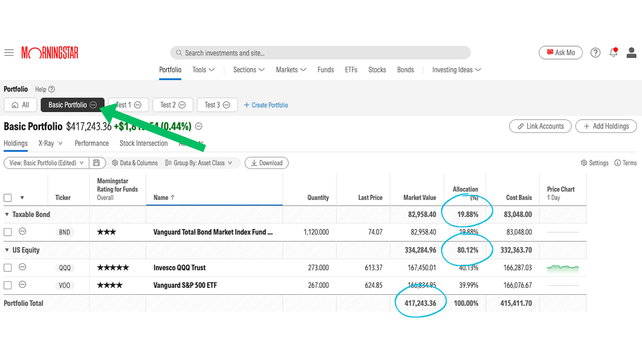 The Rebalancing Blueprint: A Simple Guide to Rebalancing Your Portfolio 4 screenshot of morningstar investor.