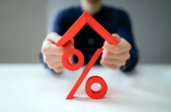 concept art of a roof over a percent sign.