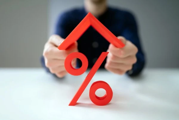 concept art of a roof over a percent sign.