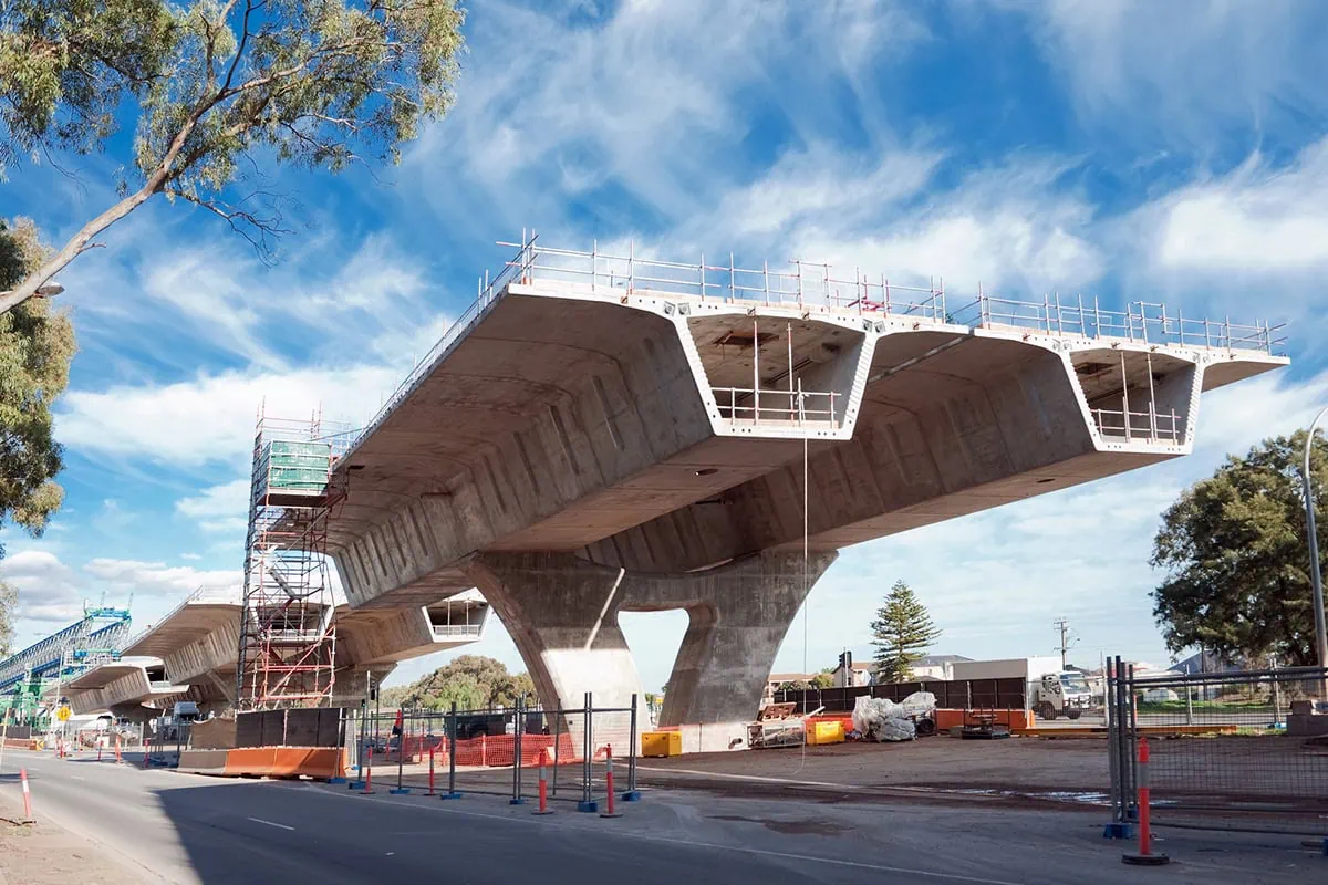 construction on a new bridge.