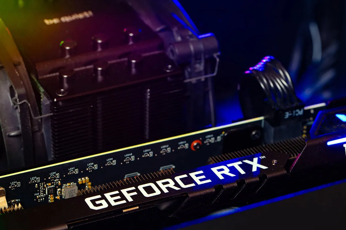 an nvidia geforce rtx gpu.