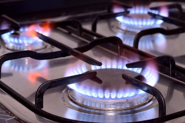 obsolete gas stove burner fire