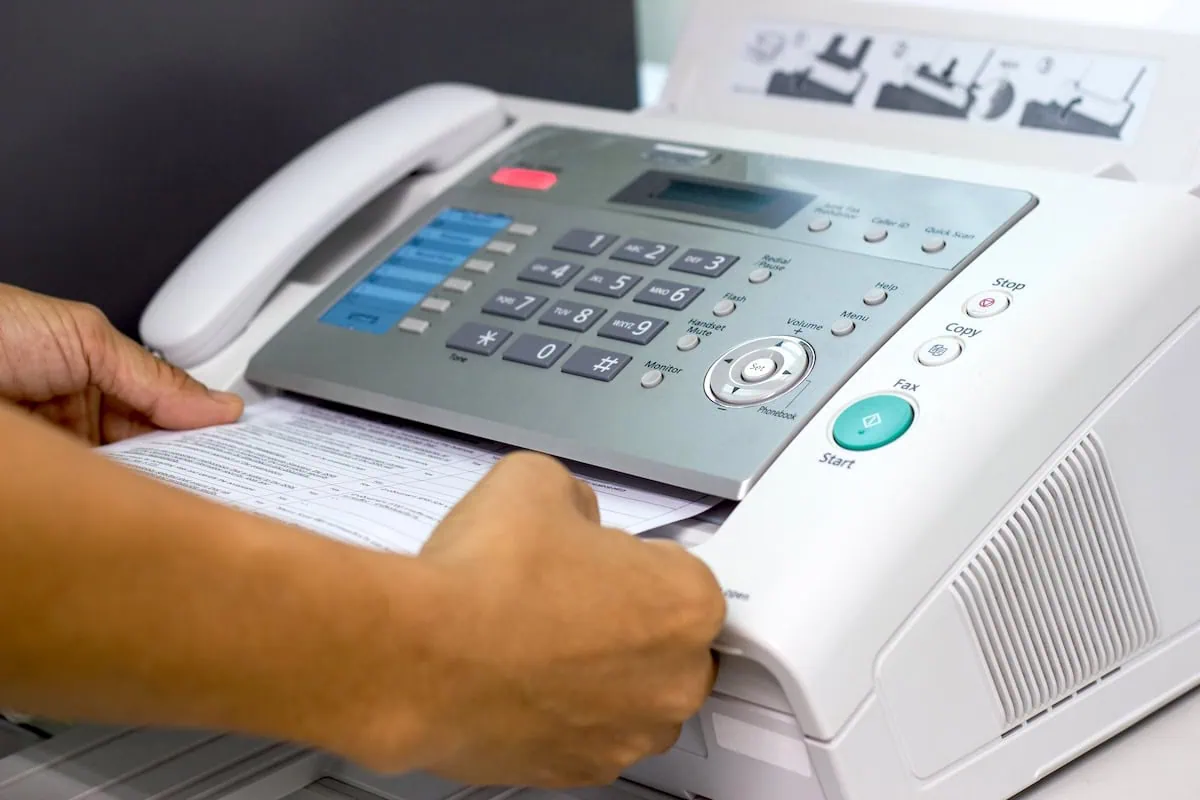 old technology fax machine 1200