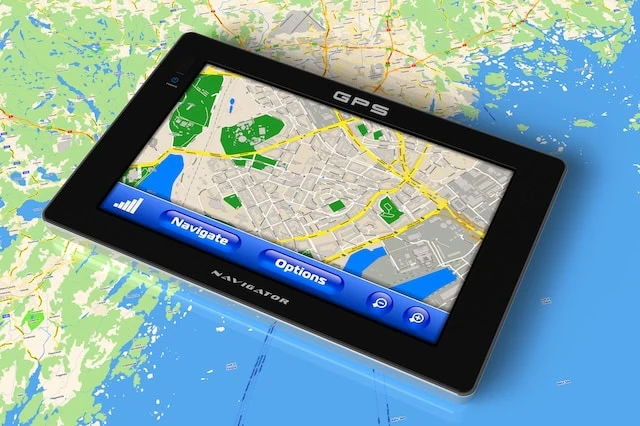 old technology gps device map