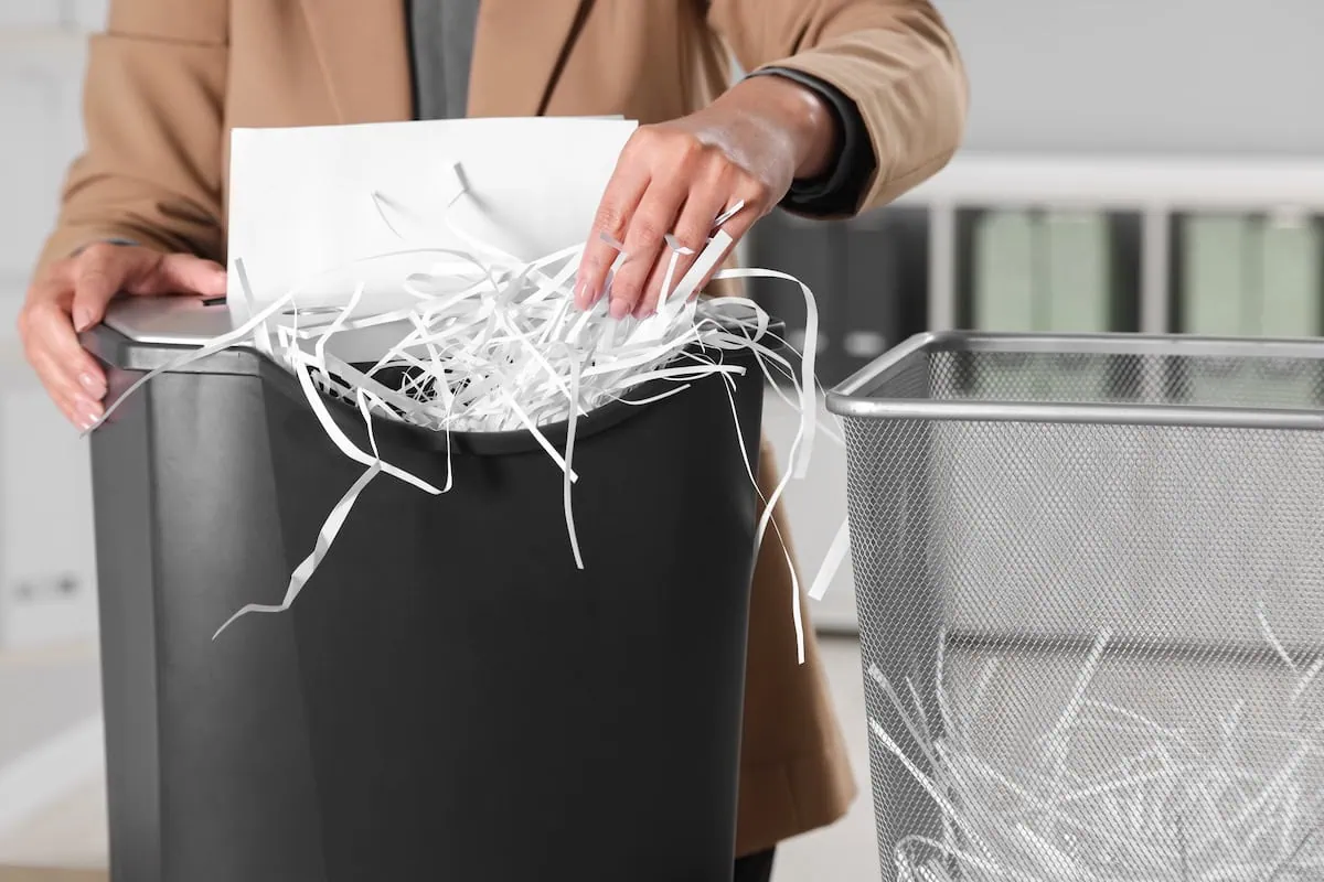 paper shredder office documents 1200