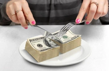 plate money bills fork knife restaurant discount 1200