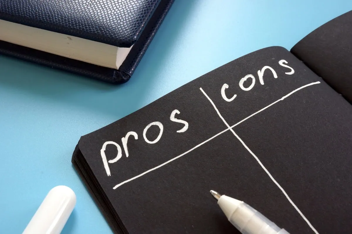 pros and cons notes pen 1200