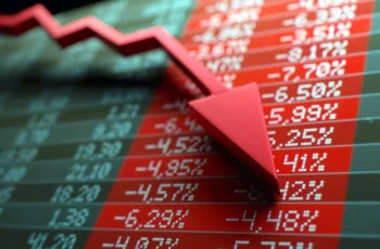 recession stagflation down graph losses crash 1200