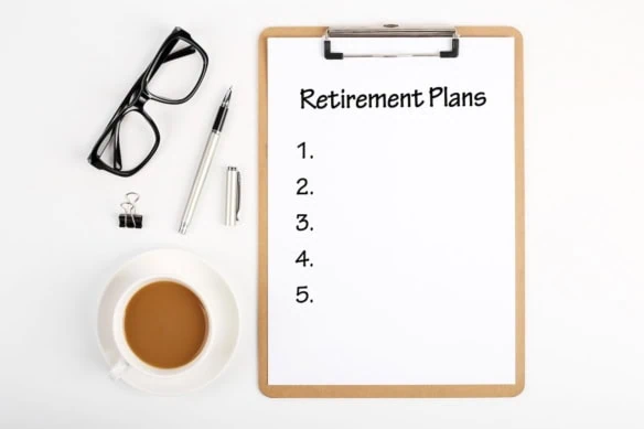 retirement planning clipboard coffee to do 1200