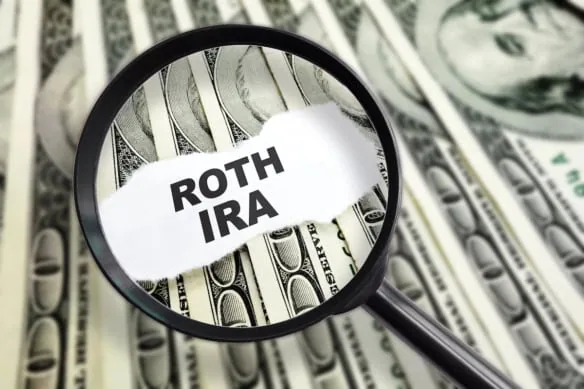 roth ira note under magnifying glass 1200