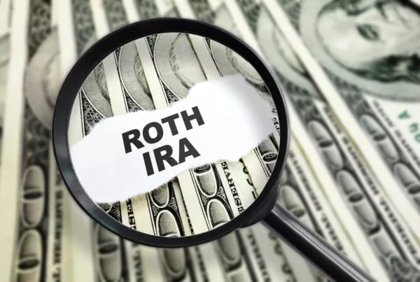 roth ira note under magnifying glass 1200