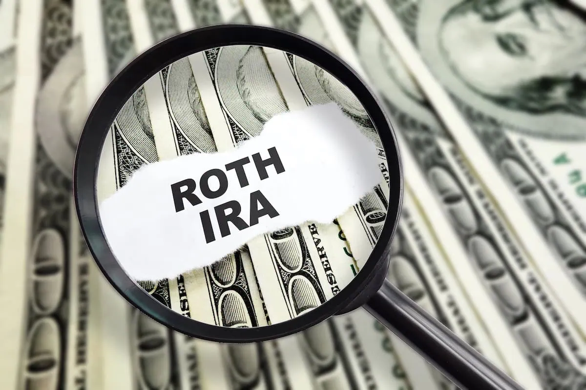 roth ira note under magnifying glass 1200
