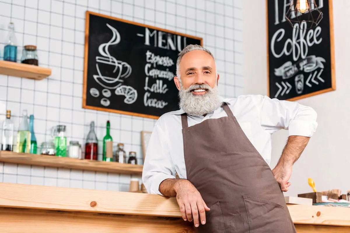 side hustle cafe senior retiree 1200