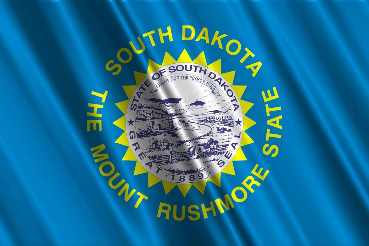Your Guide to Which States Don't Tax Retirement Income 8 south dakota state flag 1200