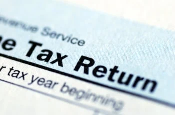 a closeup picture of a tax return.